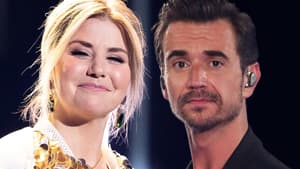 Collage Beatrice Egli guckt zufrieden und Florian Silbereisen, der traurig guckt