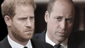 Prinz Harry und Prinz William gucken ernst