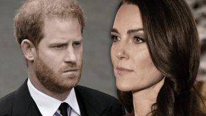 Prinz Harry und Prinzessin Kate gucken ernst