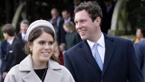 Prinzessin Eugenie und ihr Ehemann Jack Brooksbank lachen. 