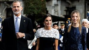 König Felipe und Königin Letizia von Spanien mit ihrer Tochter Prinzessin Sofia.
