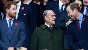 Prinz Harry, Prinz Philip und Prinz William bei einer Veranstaltung. 