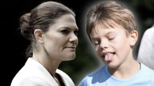 Prinzessin Victoria und ihr Sohn Prinz Oscar. 