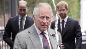 König Charles III. und Prinz William sind getrennt von Prinz Harry