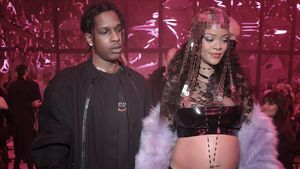 Rihanna und A$AP Rocky auf einer Party