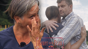 "Bauer sucht Frau"-Christine Kawayo weint - im Hintergrund mit Michael