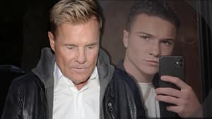 Dieter Bohlen sieht zu Boden, im Hintergrund ein Selfie von seinem Sohn Maurice Cassian