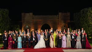 Hochzeitsgesellschaft von Prinz Hussein und Rajwa Al Saif in Jordanien.