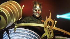 Slipknots Shawn "Clown" Crahan am Schlagzeug