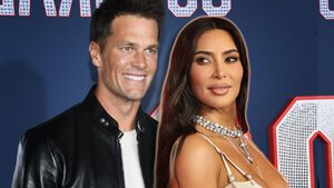 Tom Brady und Kim Kardashian nebeneinander