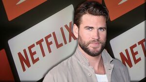 Liam Hemsworth vor Netflix-Logo