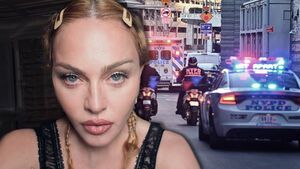 Selfie von Madonna neben einem Polizei-Einsatz in New York City