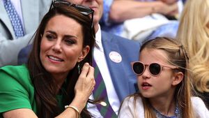 Prinzessin Kate und Töchterchen Charlotte in Wimbledon, 2023. 