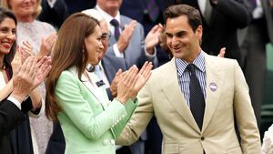 Prinzessin Kate und Roger Federer in Wimbledon