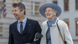 Kronprinz Frederik und Königin Margrethe in Berlin, 2021. 