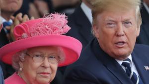 Queen Elizabeth II. und Donald Trump. 