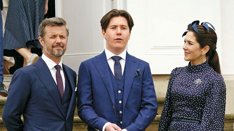Prinz Christian mit Vater Prinz Frederick und Mutter Prinzessin Mary