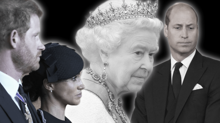 Prinz Harry, Herzogin Meghan, Queen Elizabeth und Prinz William ernst