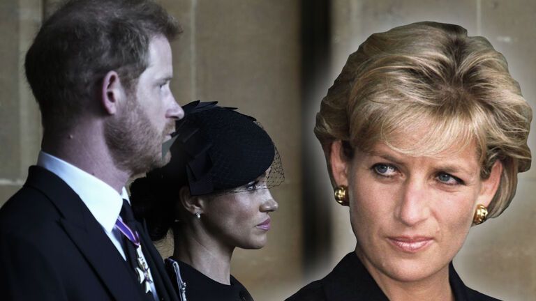 Prinz Harry, Herzogin Meghan und Prinzessin Diana. 