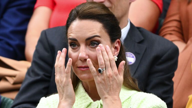 Prinzessin Kate weint in Wimbledon. 