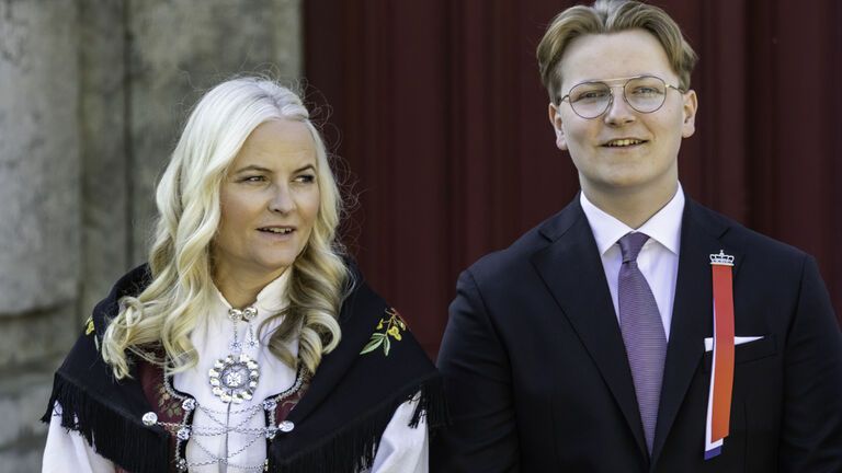 Prinzessin Mette-Marit und ihr Sohn Prinz Sverre Magnus.