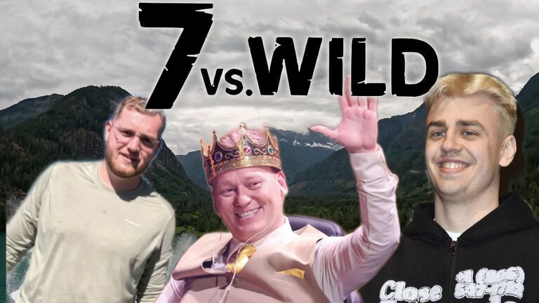 Trymacs, Knossi, Papaplatte bei "7 vs. Wild". 