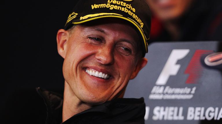 Michael Schumacher lacht